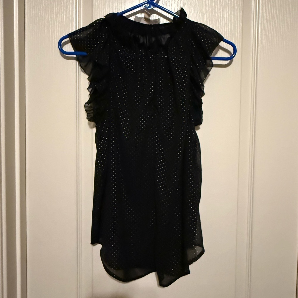 Michael Kors Black Ruffle Sleeve Blouse